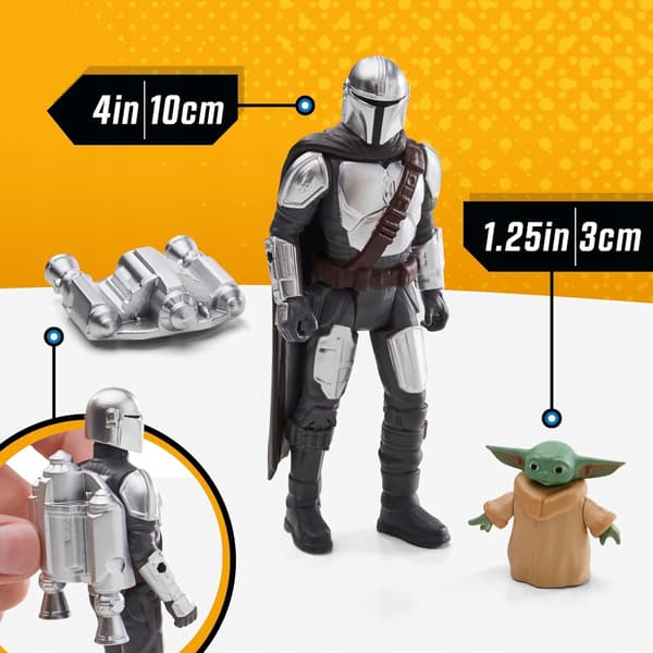N-1 MANDALORIAN FIGHTER 43CM GROGU FIGURES SET