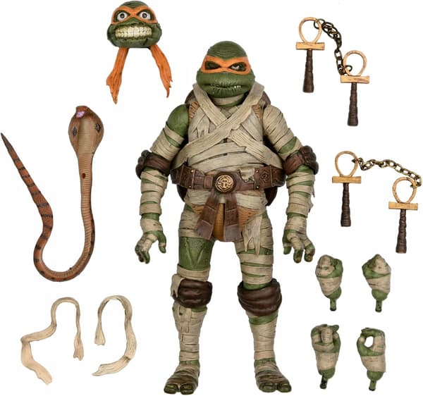 MICHELANGELO ACTION FIGURE, 18 CM, NINJA TURTLE WITH ACCESSORIES