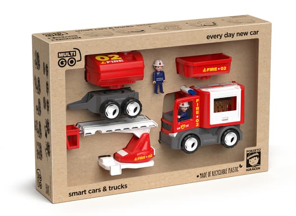 ECO MultiGO Fire Set – Firefighter figures with fire engines