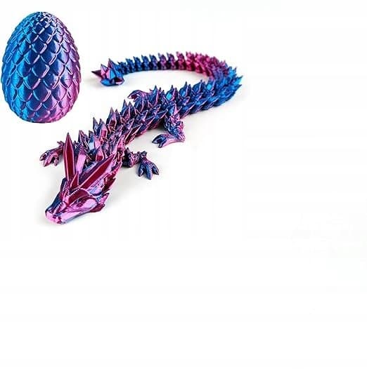 3D-Printed Egg with a Dragon – Moving Dragon in an Egg – Decorative Gift