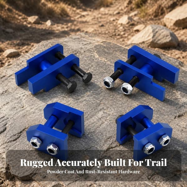 Enhanced handling. Increased ATV height | Machined mounting plates, black