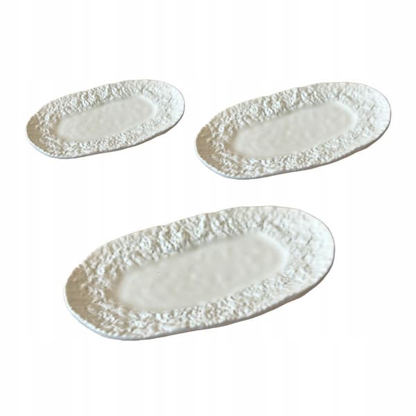 Miniature plates Restaurant Realistic kitchen Hobbyist Doll’s house White