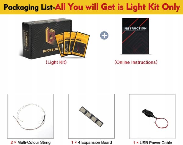 LED lighting set for BrickBling 40816 building blocks for the Easter Egg