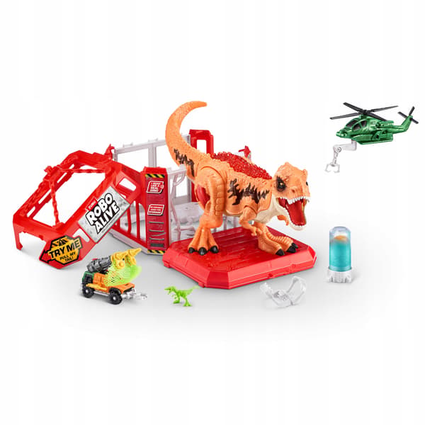 ZURU Robo Alive Interactive T-Rex Dinosaur Cage and Slime Egg