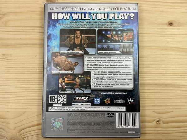 WWE SMACKDOWN VS RAW 2008 – in perfect condition – complete PS2 set