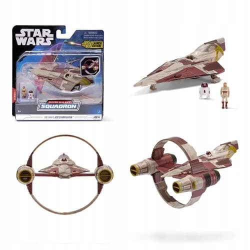STAR WARS MICRO GALAXY JEDI STARFIGHTER + OBI-WAN figure