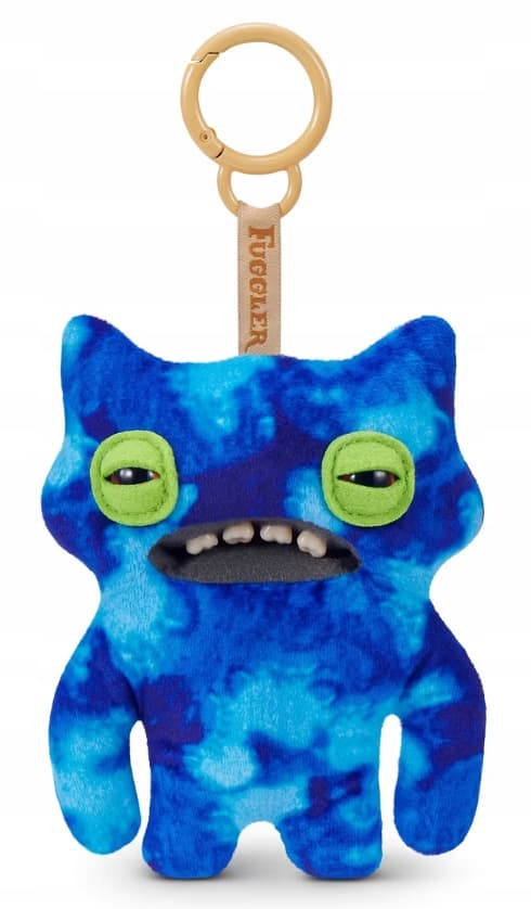 Fuggler 15760B 9 cm soft toy keyring – Wide Eyed Blue