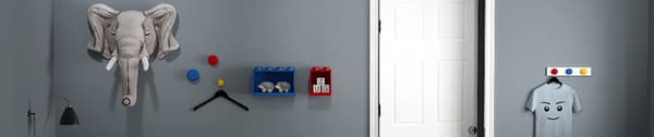 LEGO BRICK STORAGE BOX, 6-BOX SET, GREY, 38 CM