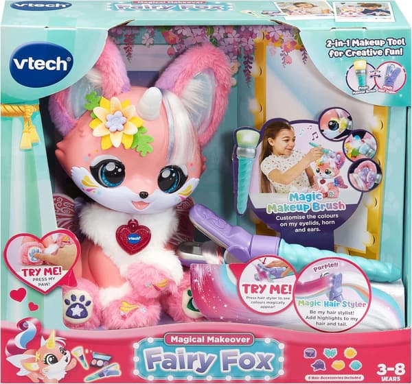 VTECH Fairy Fox with a Magical Makeover – Interactive Toy
