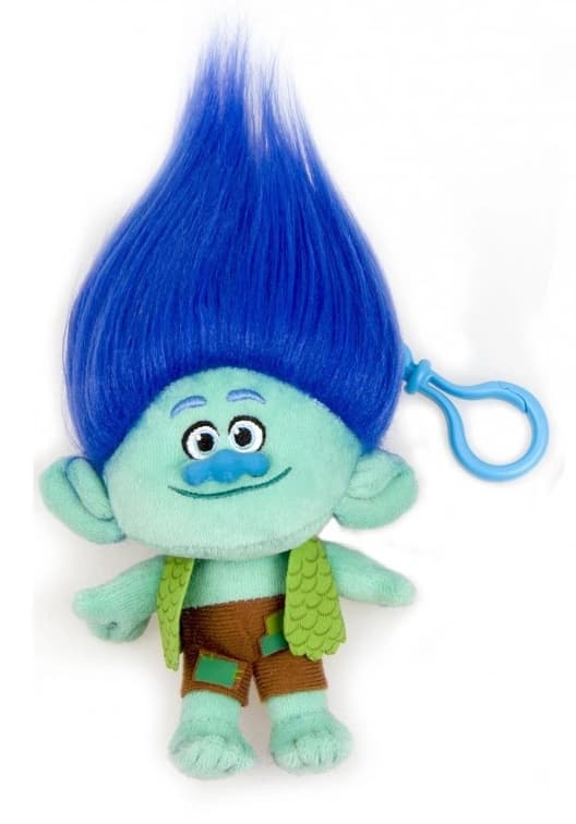 Large plush keyring with a Troll figurine pendant