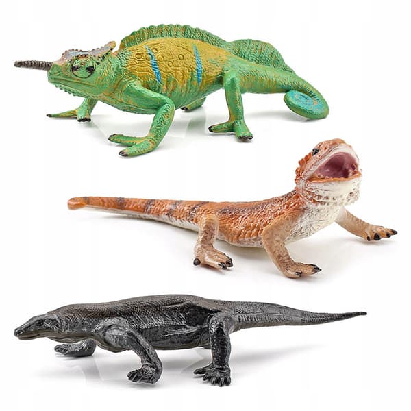 3x Lizard Set Display props Collectables Home desk decorations