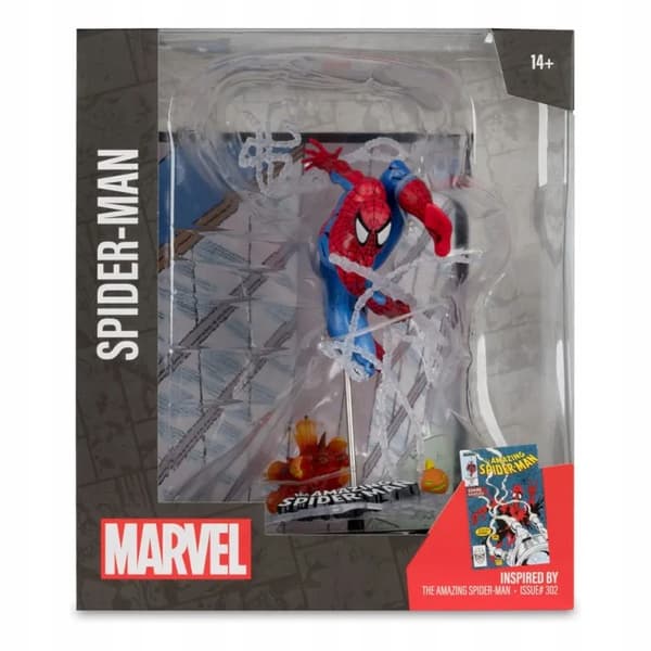 McFarlane Spider-Man Marvel comic-style figure, 1:10 scale, The Amazing #302, 17 cm