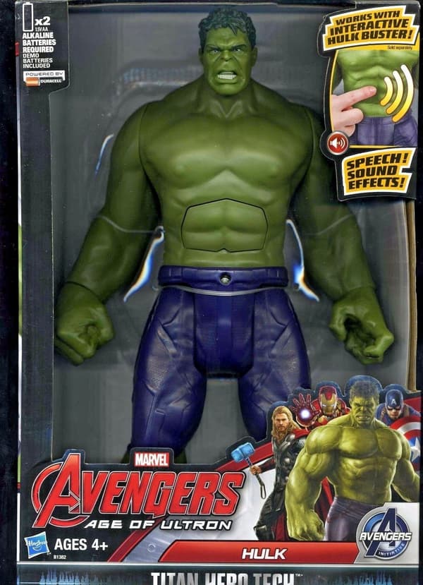 HULK action figure with sound effects – INTERACTIVE HASBRO model: B1382, TITAN HERO series