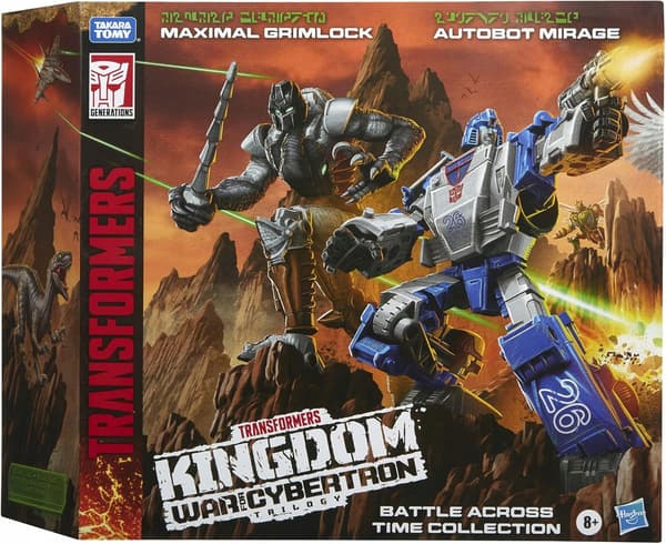 TRANSFORMERS KINGDOM WAR FOR CYBERTON Deluxe Autobot Mirage, Maximal Grimlock