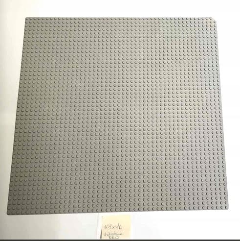 109x1aa. LEGO 4186 thin 48x48 tile, thin grey – DAMAGED