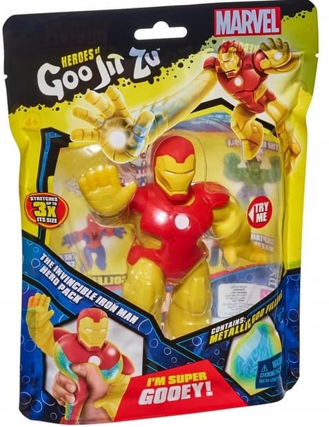 Goo Jit Zu Marvel IRON MAN Stretchable RUBBER Figurine