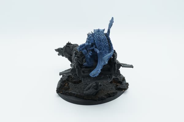 Warhammer 40k Space Wolves Logan Grimnar on Stormrider plastic figurine