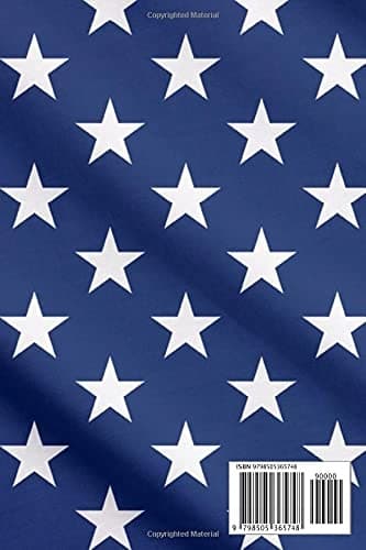 Notebook: Navy Blue & Stars Notes / 6 x 9 in – 100 pages (Lined with Dots)