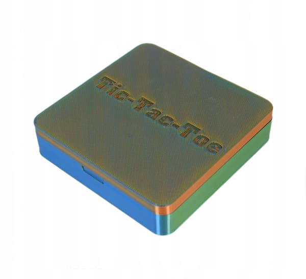 Decorative game, Breasts, Tic-tac-toe, 12.3 x 12.3 x 3 cm, Blue