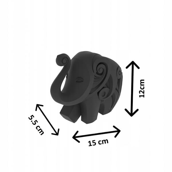 DECORATIVE ELEPHANT FIGURINE WITH ORNAMENTS FOR A SHELF – MANY COLOURS AVAILABLE