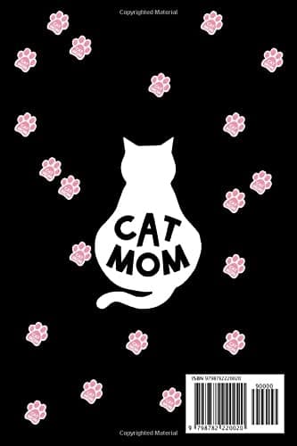 6"x9" Notebook with 120 Lined Pages: Women’s ‘Best Cat Mum Ever’ Notebook – Black