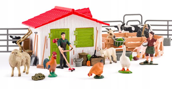 A farm with animals