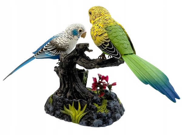 Interactive singing birds: budgerigars, battery-operated parrots, parrot 01