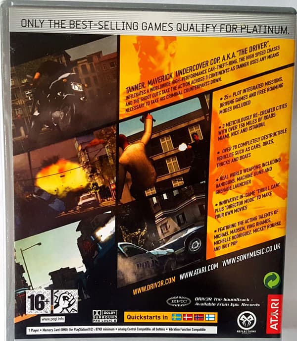 DRIVER 3 / DRIV3R PS2 – RACING ACTION GAME! ENGLISH VERSION!