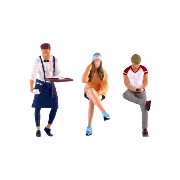 3x 1:64 Hand-painted human figurines Trains Architectural figures Figurines