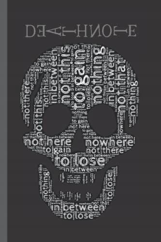 DeathNote Skull Typography Notebook: Medium (6 x 9 inches) – 120 pages