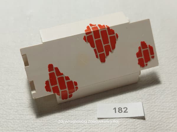 LEGO 2345pb02 Corner panel with red brick