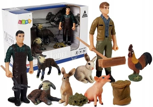 Farm, Pets and Farmer Figure Set