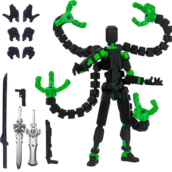 PLUSHCEWT T13 Action Figure with Interchangeable Limbs and Accessories