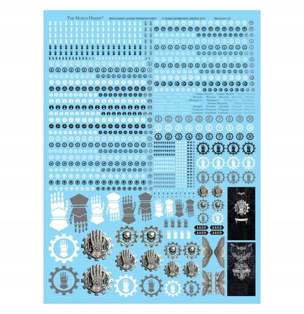 Warhammer 40,000 Iron Hands Legion Decal Sheet