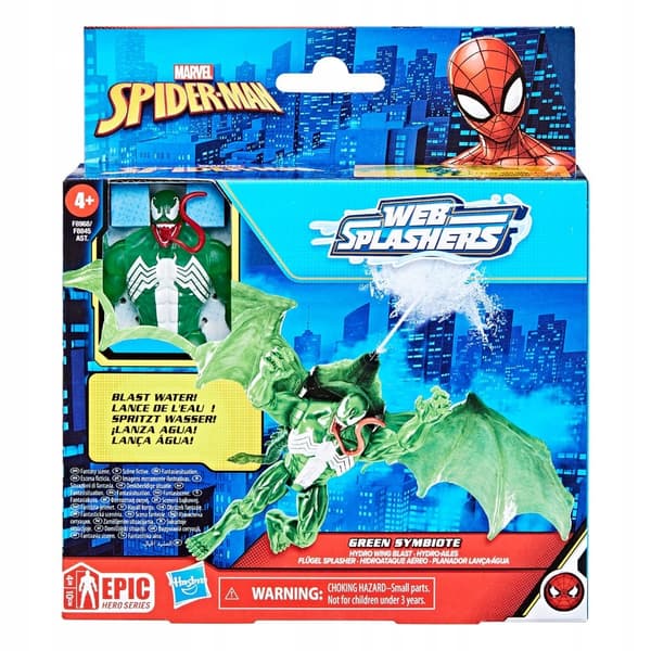 Hasbro Marvel Spider-Man Epic Hero Web Splashers Green Symbiote Figure