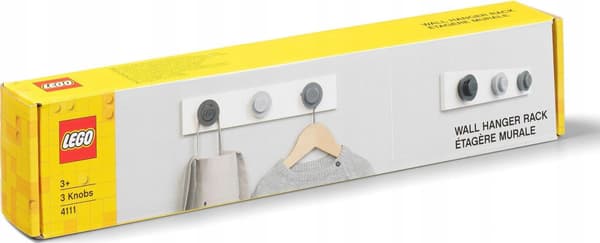 LEGO HANGERS ON A RAIL (GREY, BLACK, LIGHT GREY