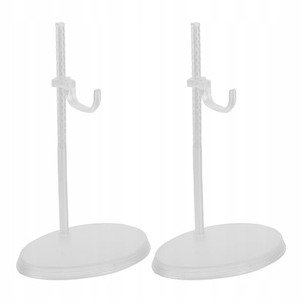 Set of 2 plastic model stands for 1/6 scale models, height-adjustable