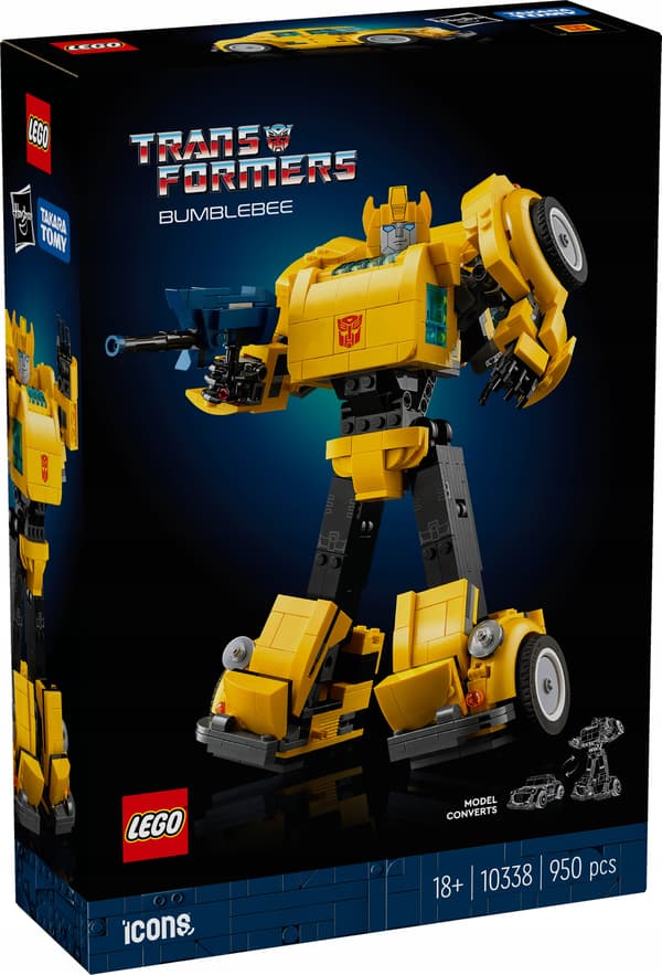 LEGO ICONS 10338 TRANSFORMERS BUMBLEBEE building set – 18+