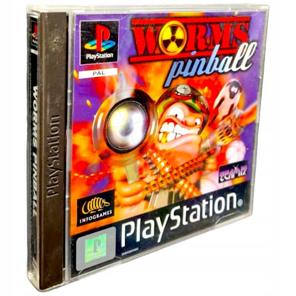 WORMS PINBALL for Sony PlayStation (PSX, PS1, PS2, PS3) – retro games