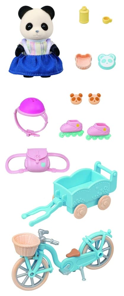 Sylvanian Families Panda Bicycle and Roller Skates Set