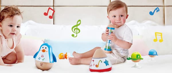 Hape Roly Poly Rocking Penguin with Sound, Blue, Beautiful