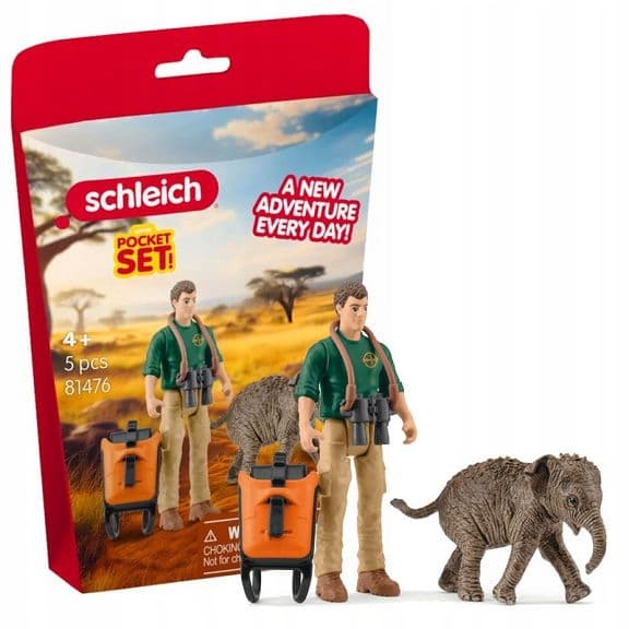 Schleich Jungle Explorer with Baby Elephant 81476