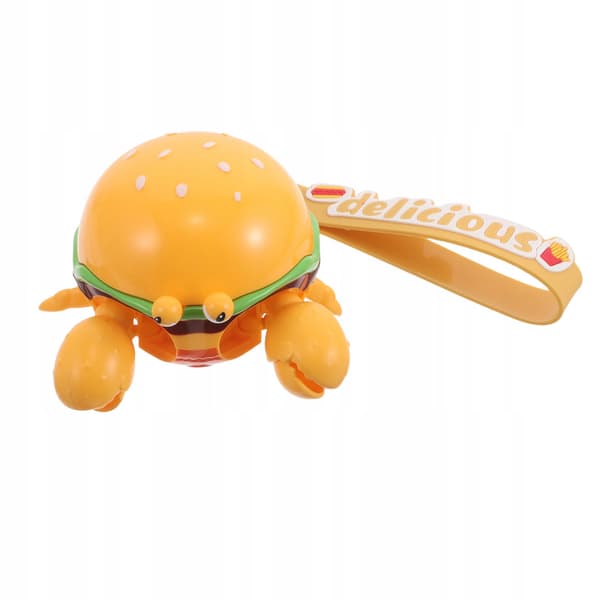 COLOURFUL KEYRING THAT TRANSFORMS A HAMBURGER INTO A CRAB – PERFECT AS A GIFT