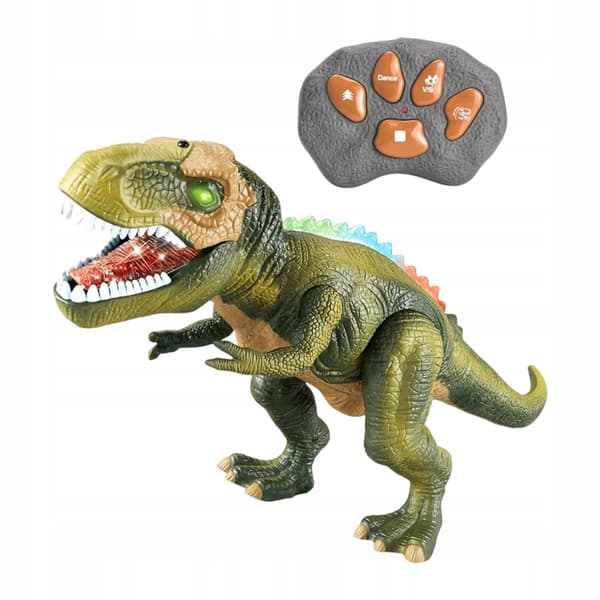 Dinosaur toy – Remote-controlled walking dinosaur toy with electronic green lights