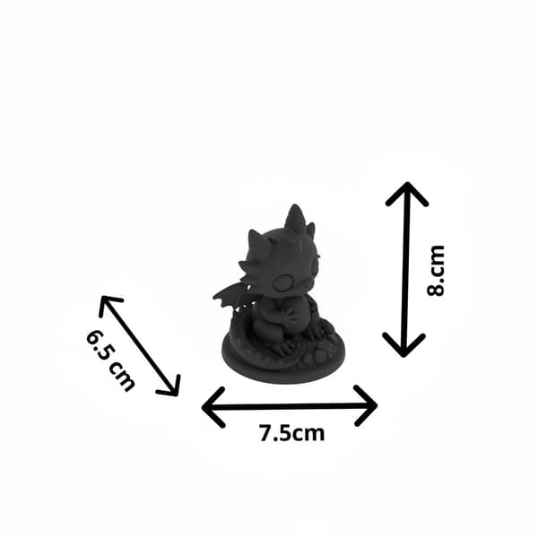 FANTASY DRAGON FIGURINE ON A BASE – DECORATIVE HOME ACCESSORY, AVAILABLE IN MANY COLOURS