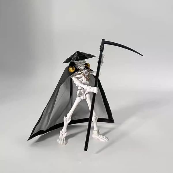 2x Small skeleton doll with movable joints – lightweight, for photography – 2 pieces