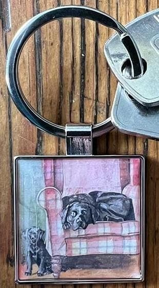 K37 Sophie & Scarlett Dogs Keyring