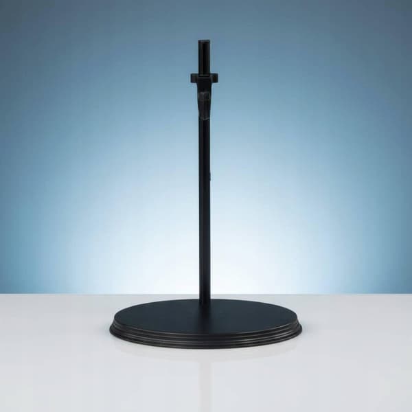 1/6 scale figure. Includes a U-bracket and C-shaped clips. Transparent, round