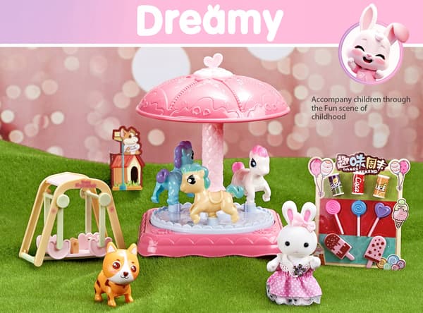 Dreamy Bunny Carousel with Accessories – Large