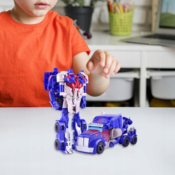 Deformable Robot Toy Model with Articulated Joints and Transformable Car Design – Blue